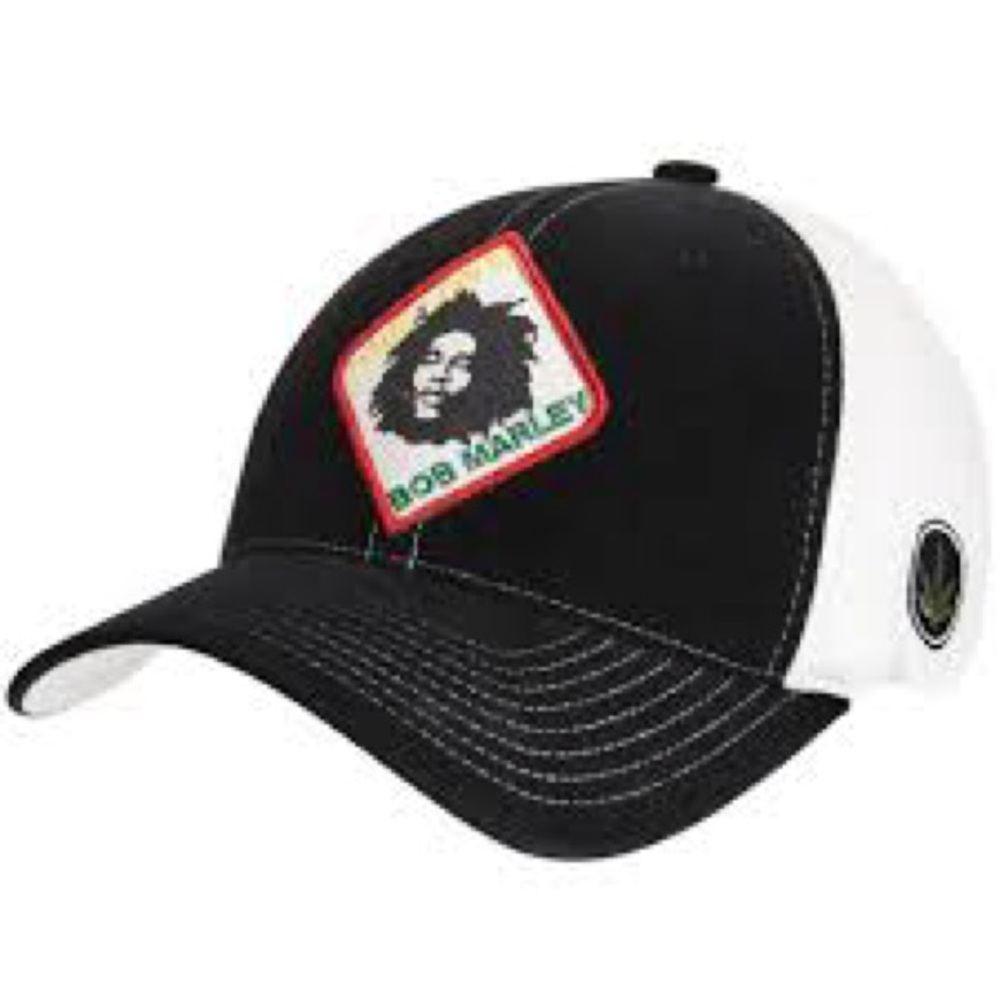 Zion Rootswear Bob Marley Black and White Hat